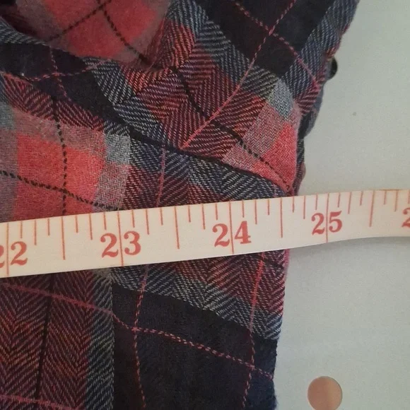 Soft Surroundings Plaid Tunic Top Burnout Velvet Paisley Forest Fairy Boho 2X - Picture 15 of 16